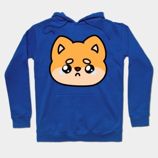 Sad Shiba Face Hoodie